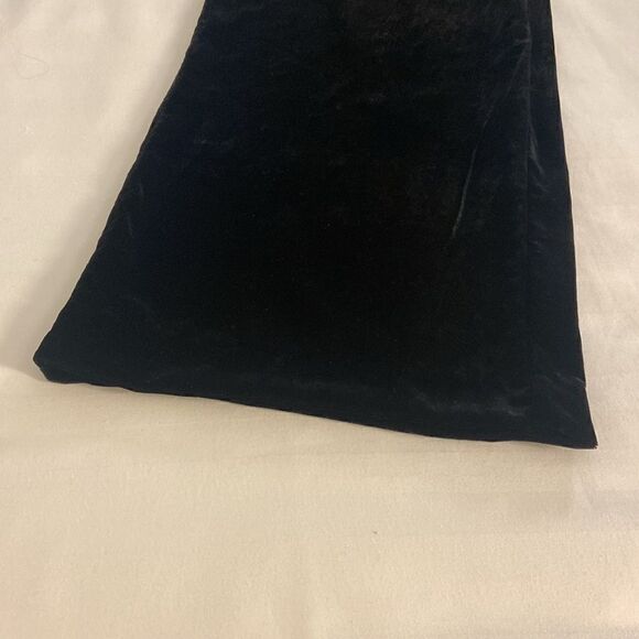 Gap Stretch Black Velvet Pants Classic Fit Bootcut Size 8 Holiday Party - Picture 2 of 8
